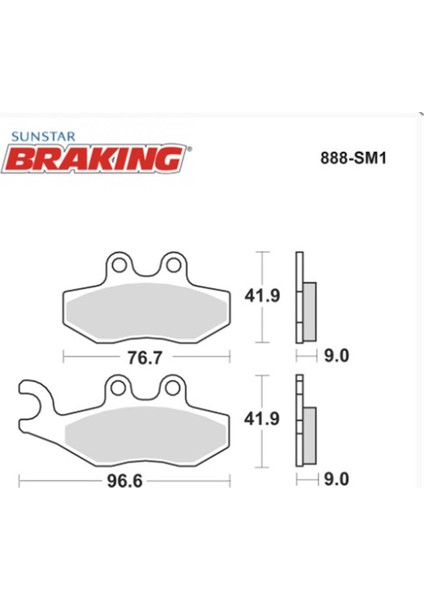 Fren Balatası Braking 888SM1 fiyatları