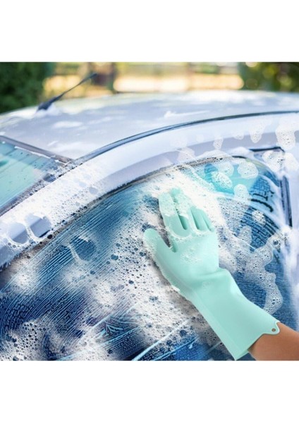 Isıya Dayanıklı Pratik Silikon Bulaşık Yıkama Eldiveni, Kolay ve Güvenli Temizlik Için Idealdir indirimleri