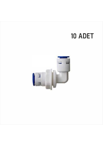 Su Arıtma Cihazı Arka Kasa L Bağlantı Konnektörü - 10 Adet - Arıtma Bağlama Parçası