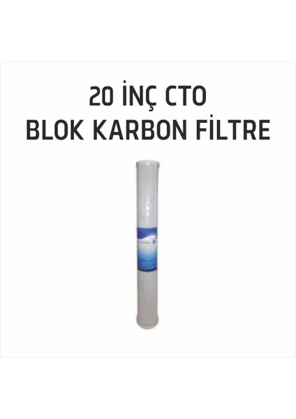 Sanayi Tipi Su Arıtmalar Için 20INÇ Cto Filtre Blok Karbon Filtre