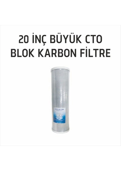 Sanayi Tipi Su Arıtmalar Için 20 Inç Cto Blok Karbon Filtre - Big Blue 20 Inç Cto Filtre