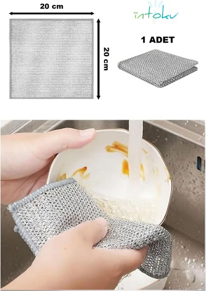 Çok Amaçlı Inox Çizilmez Tel Temizlik Bezi, Dayanıklı ve Pratik Kullanım