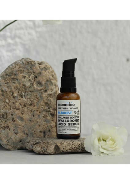 Organik Hyalüronik Asit Serum – Yoğun Nemlendirici Gece ve Gündüz Serumu - Vegan H- Boost Serum