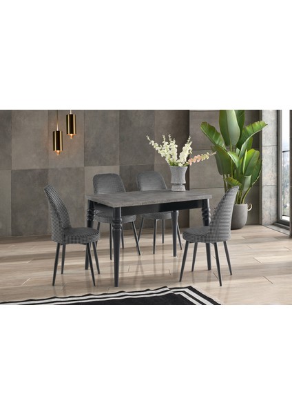 Büyüyen Mutfak Masası Yanlardan Açılır 70X110+60 Topkapı (Ahşap) Ayaklı