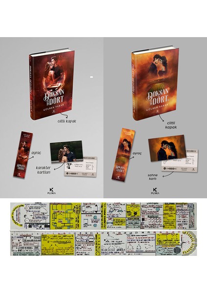 Doksan Artı Dört 2 Kitap Set - Gülben Sakar (Ciltli) + Mat. Öğreten Cetvel