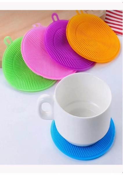 2'li Silikon Mutfak Temizlik Bezi ve Sünger Seti, Yumuşak ve Dayanıklı