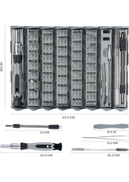 Uf Tools Ks 840116 126 Parça Silindir Saklama Kutulu Hassas Taşınabilir Mini Tornavida Seti modelleri