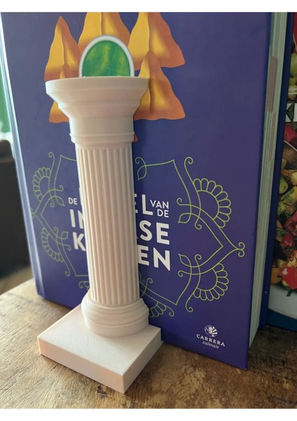 Mono Roma Sütunu Kitap Tutucu - Dekoratif Antik Tasarım