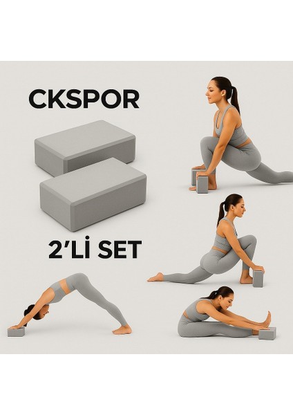 2' Li Yoga Blok Seti pilates Yoga Denge Köpüğü 1 Çift