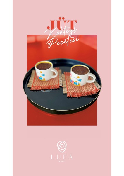 Jüt Kokteyl Peçetesi, Sunum Peçetesi, Kahve Yanı Sunum indirimleri