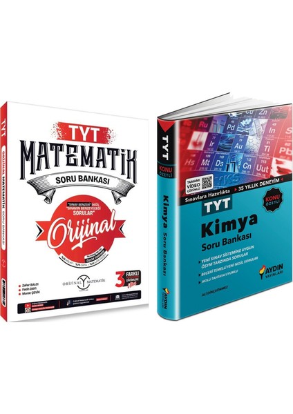 Tyt Orijinal Matematik ve Aydın Kimya Soru Bankası Seti 2 Kitap