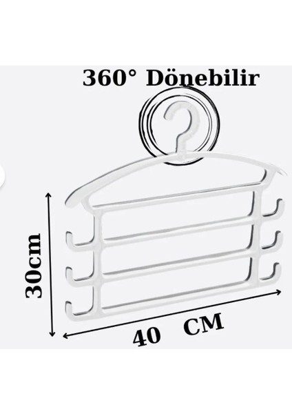 2 Adet 4 Bölmeli Pantolon Askısı ,ceket Askısı 360 Derece Dönebilir modelleri