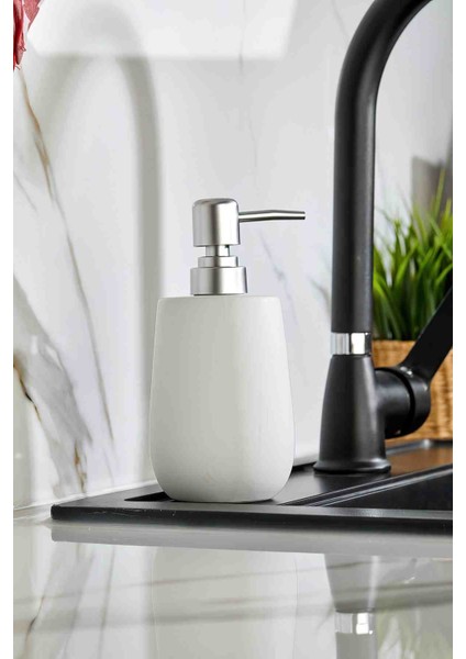 Lüks Porselen Beyaz Sıvı Sabunluk 400ML Şık Ve Modern fırsatları