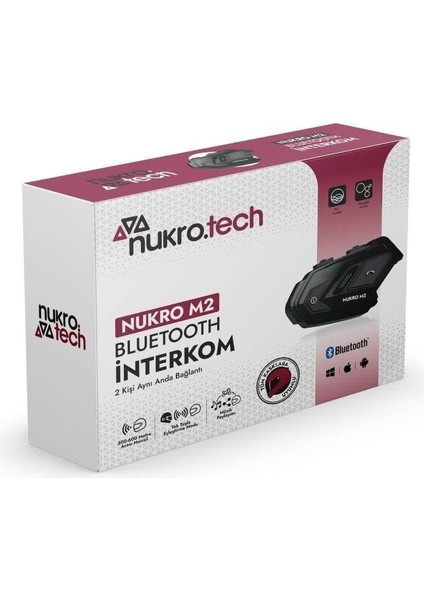 Nukro M2 Bluetooth Intercom Seti (2 Kişilik Bağlantı) fiyatları