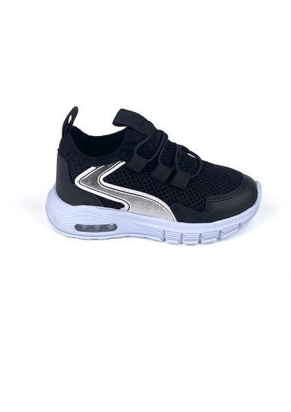 Unisex Bebe Siyah Beyaz Işıklı Bağcıksız Rahat Kalıp Sneaker Spor Ayakkabı fırsatları