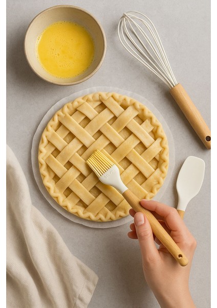 Bambu .saplı 3'lü Silikon Mutfak Seti ( Fırça-Spatula-Çırpıcı) fiyatları