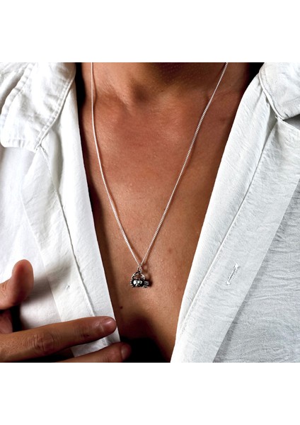 Gümüş Mini Yengeç Kolye 925 Ayar Gümüş Minik Boy Yengeç Figürlü Unisex Kolye indirimleri