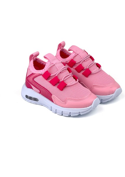 Kız Bebe Çocuk Fuşya Işıklı Bağcıksız Rahat Kalıp Sneaker Spor Ayakkabı