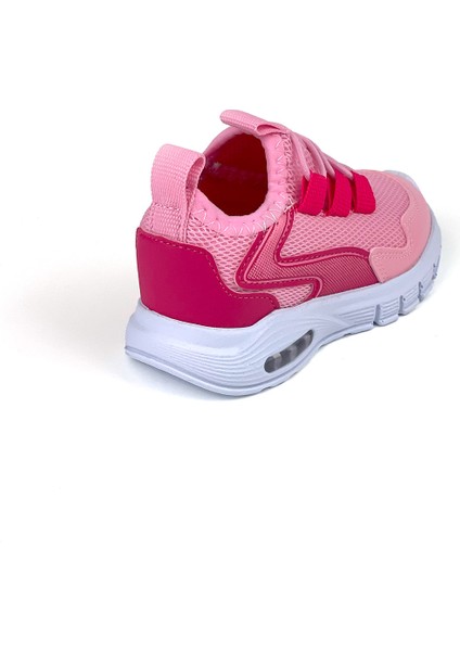 Kız Bebe Çocuk Fuşya Işıklı Bağcıksız Rahat Kalıp Sneaker Spor Ayakkabı indirimleri