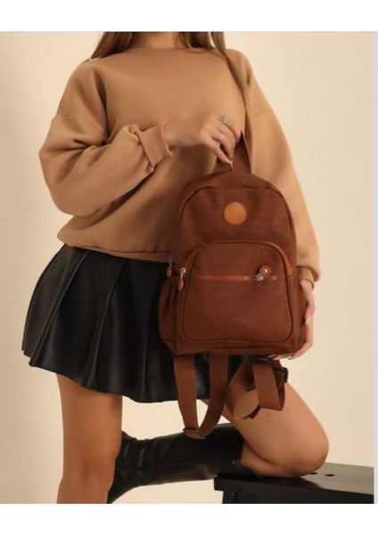 Günlük Kullanım Için Ideal Krinkıl Kumaş Midi Sırt Çantası