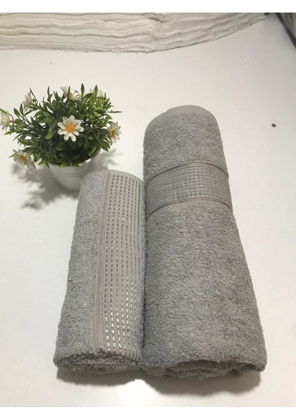 2’li (Ikili)Pamuklu Banyo Havlusu Seti – %100 Saf Pamuklu , Yumuşak ve Emici Büyük Banyo Havlusu 90X150 cm ve Baş Havlusu 50X90 cm indirimleri