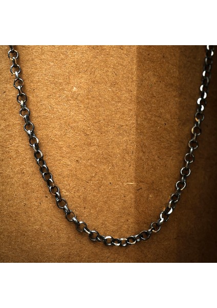 Gümüş Halka Model Oksitli Zincir 925 Ayar Gümüş Halka Model Unisex Zincir Kolye fiyatları