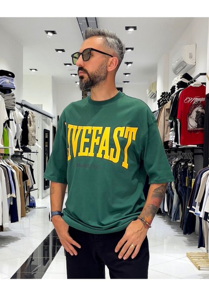 Livefast Baskılı Oversize Erkek T-Shirt indirimleri