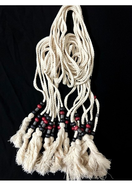 Özel Örgü Kordonlu Boncuklu Çift Taraflı Püskül fiyatları