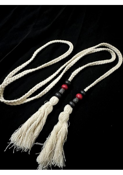 Özel Örgü Kordonlu Boncuklu Çift Taraflı Püskül fırsatları