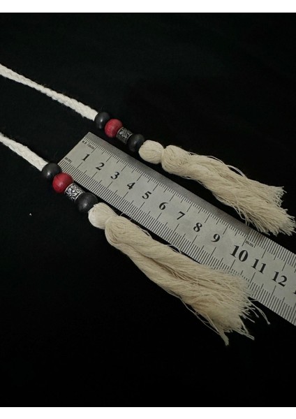 Özel Örgü Kordonlu Boncuklu Çift Taraflı Püskül indirimleri