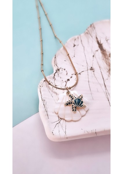 Deniz Canlıları Figürlü Kemik Midye Çelik Kolye modelleri