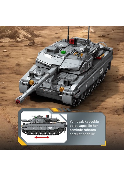 Leopard 2A7 Ana Muharebe Tankı Yapı Bloğu Seti 804 Parça