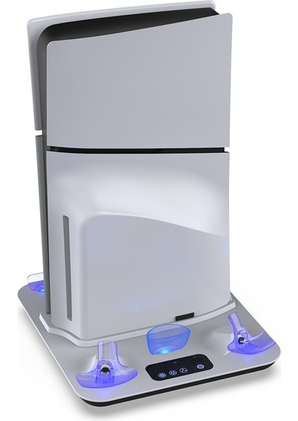 Led'li Ps5 Dijital/ps5 Slim Disk Fonksiyonlu Stand. Fanlı Ikili Şarj Istasyonu VR2UYUMLU Askı Aparatlı fiyatları