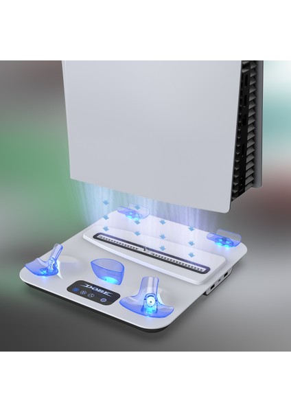 Led'li Ps5 Dijital/ps5 Slim Disk Fonksiyonlu Stand. Fanlı Ikili Şarj Istasyonu VR2UYUMLU Askı Aparatlı fırsatları