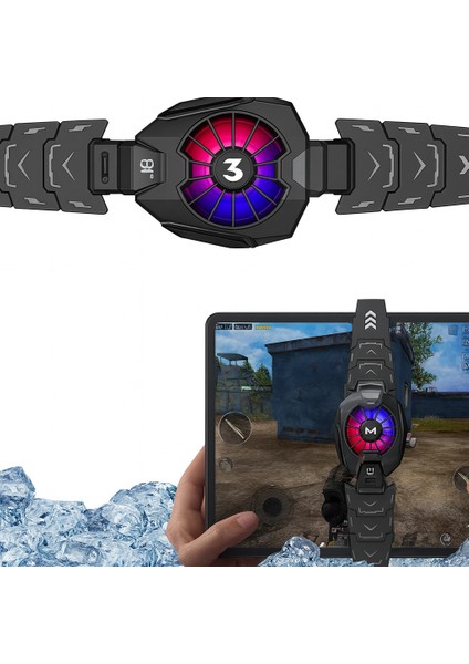 Dijital Göstergeli Rgb LED Işıklı Gamer Oyuncu Telefon ve Tablet Soğutucu