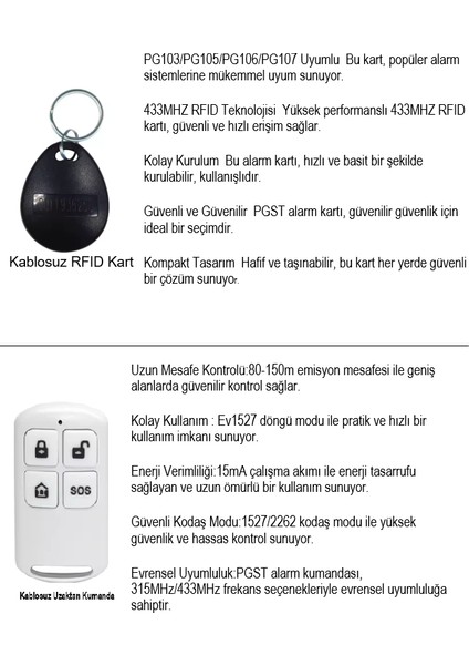 PGST OBİEM Akıllı Ev Güvenlik Alarm Sistemleri Kolay Kurulum (Sim Kart/Google Asistan/Amazon Alexa/Tuya Smart) modelleri