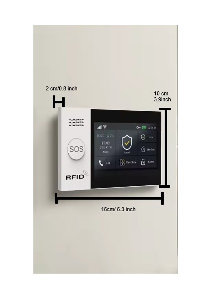 PGST OBİEM Akıllı Ev Güvenlik Alarm Sistemleri Kolay Kurulum (Sim Kart/Google Asistan/Amazon Alexa/Tuya Smart)