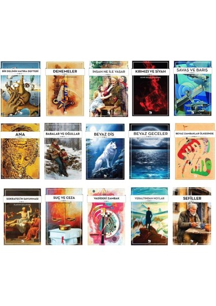 Dünya Klasikleri Seti( 15 Kitap) + Badem Kitabı Hediye