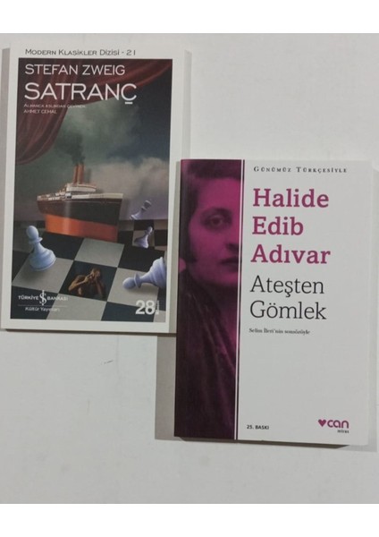 Satranç (Iş Bankası) + Ateşten Gömlek. 2 Kitap Set.