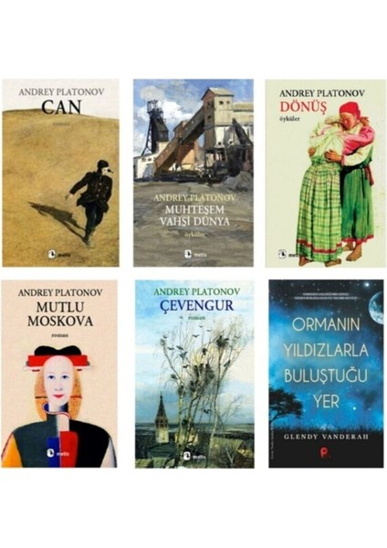 Andrey Platonov Set-Can-Dönüş-Mutlu Moskova-Çevengur+1 Kitap-Ormanın Yıldızlarla Hediye
