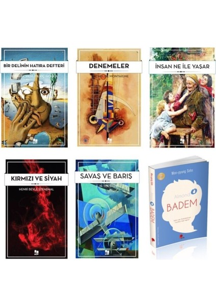 Dünya Klasikleri Seti( 5 Kitap) + Badem Kitabı Hediye