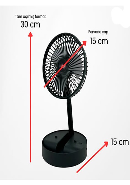 Katlanır Teleskopik Taşınabilir USB Şarjlı Masaüstü Fan Değiştirilebilir Batarya Telefon Koyma Bölümlü indirimleri