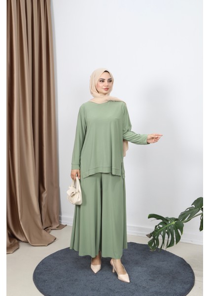 Rahat Sandy Pantolonlu Takım