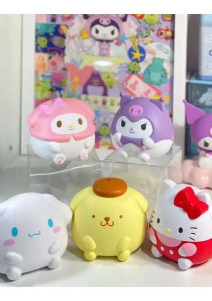 Sanrio Kawaii Mini Sukuşi Anahtarlık Yumuşak Yavaş Yükselen Model Seçenekli 1 Adet Çanta Süsü Squish