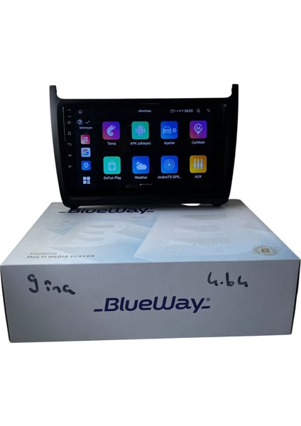 Ww Polo 2009-2016 Blueway 4-64 Profesyonel Oem Multimedia fiyatları