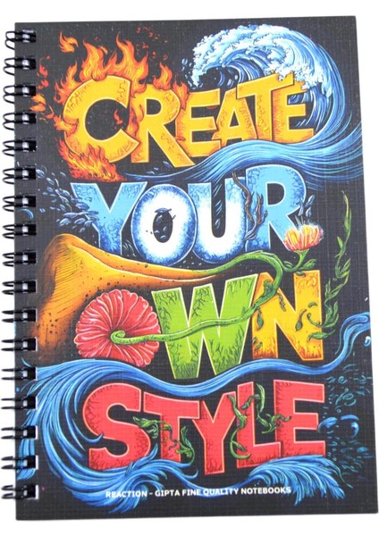 Pro Block Yaprak Karton Kapak Spiralli Not Defteri A6 80 Çizgisiz (7677)