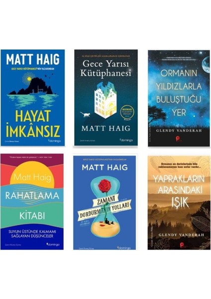 Matt Haig 4 Kitap-Hayat Imkansız-Gece Yarısı Kütüphanesi+2 Kitap +Ormanın -Yaprakların Hediye