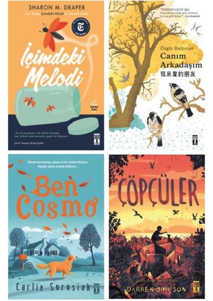 Içimdeki Melodi - Canım Arkadaşım - Ben Cosmo - Çöpçüler 4 Kitap Set
