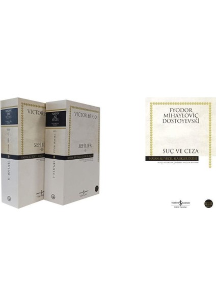 Suç ve Ceza Sefiller Fyodor Mihayloviç Dostoyevski Victor Hügo 2 Kitap Set