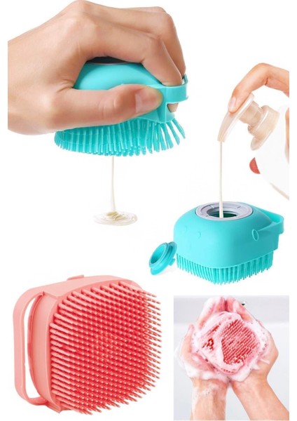 Çok Amaçlı Silikon Duş Kesesi ve Fırça, Sabun ve Jelli Temizlik Seti fiyatları